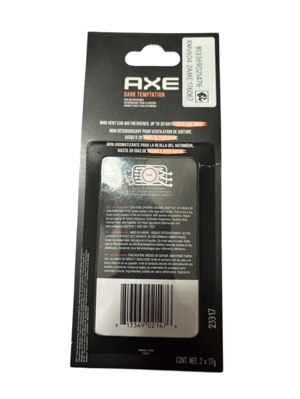 Axe | Bundle Dark Temptation Dark Chocolate 2 Pack 30 Day Fresh Vehicle Smell 2 - Picture 5 of 15